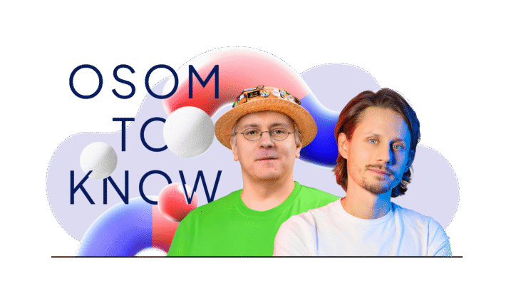 Robert Windisch and Maciej Nowak at cover of Osom to Know podcast